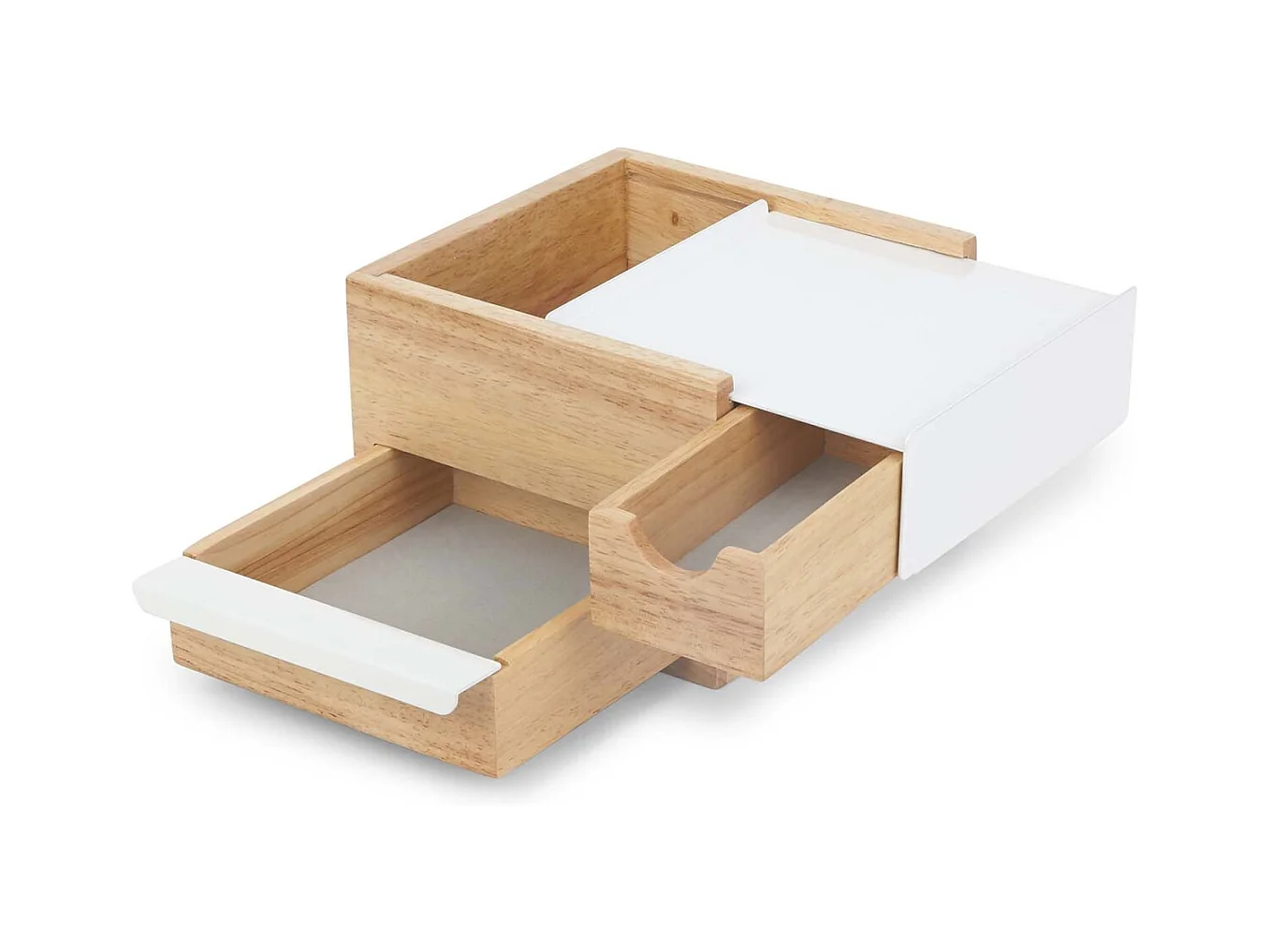 Boîte à bijoux 3 tiroirs Mini stowit Bois clair