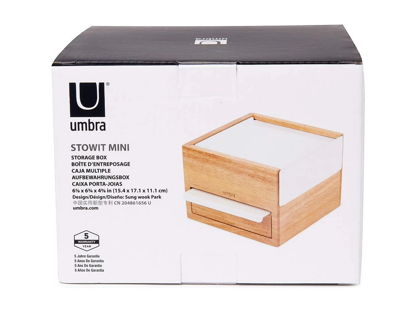 Boîte à bijoux 3 tiroirs Mini stowit Bois clair