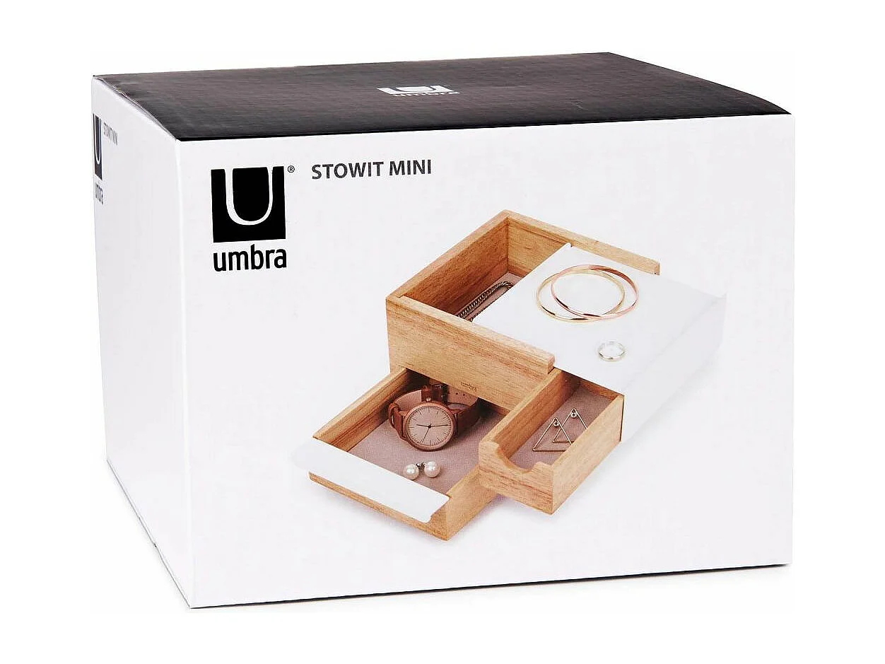 Boîte à bijoux 3 tiroirs Mini stowit Bois clair
