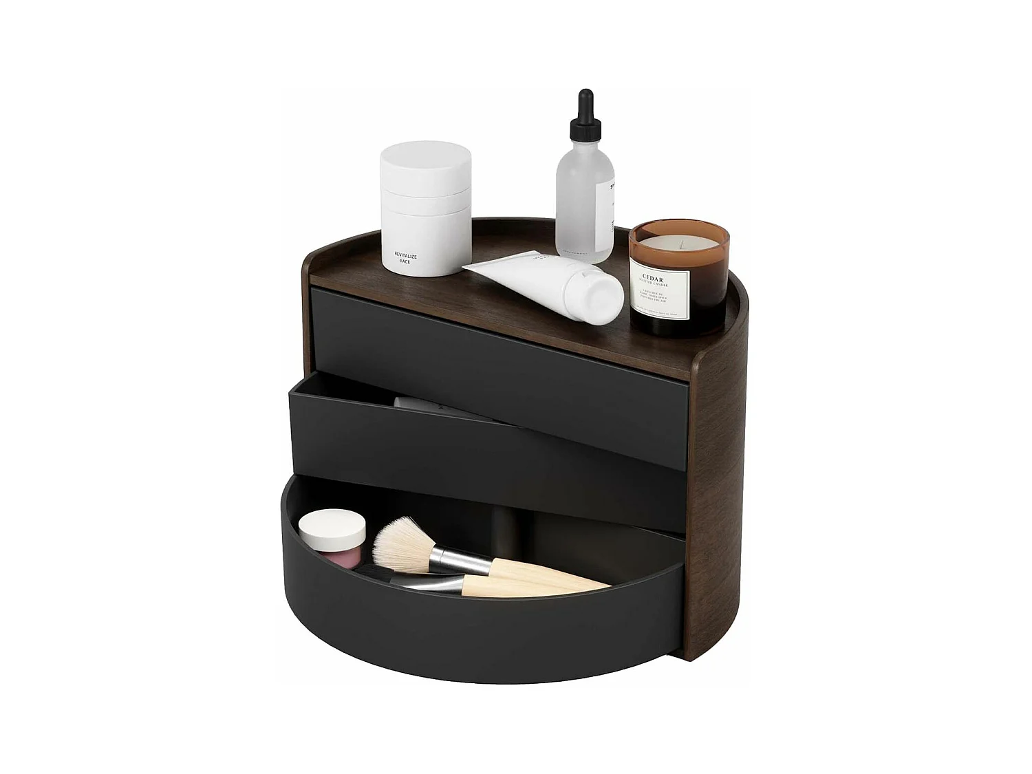 Boite à bijoux en bois ronde Moona