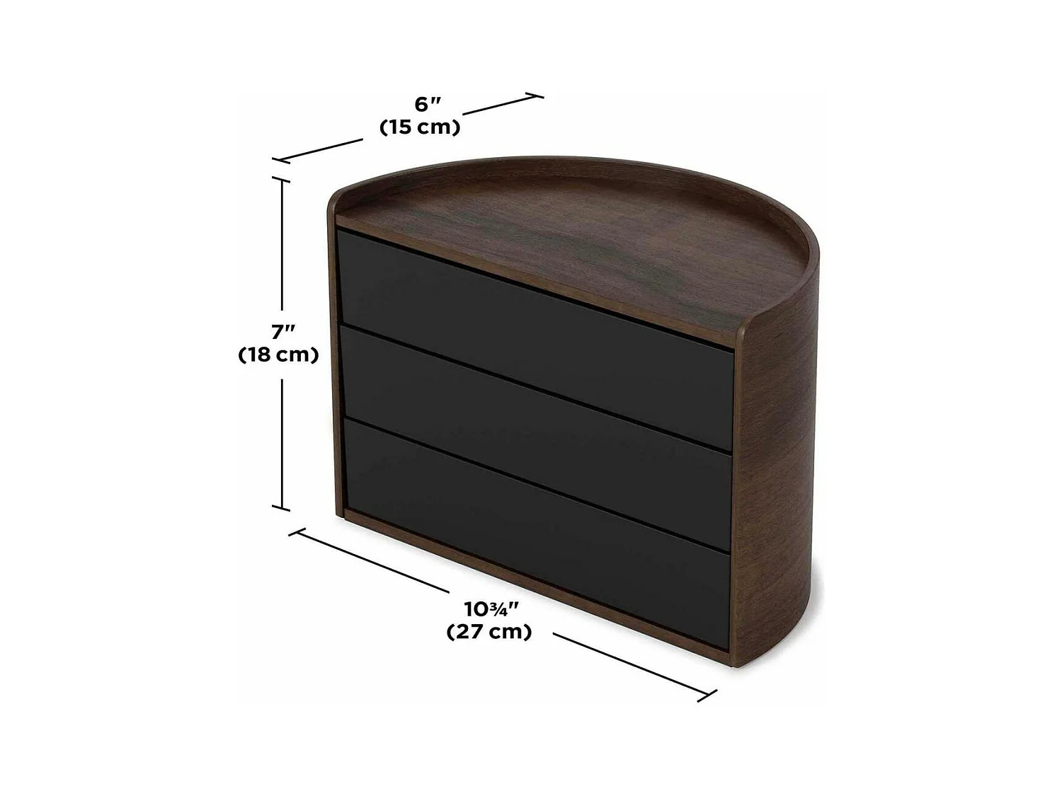 Boite à bijoux en bois ronde Moona