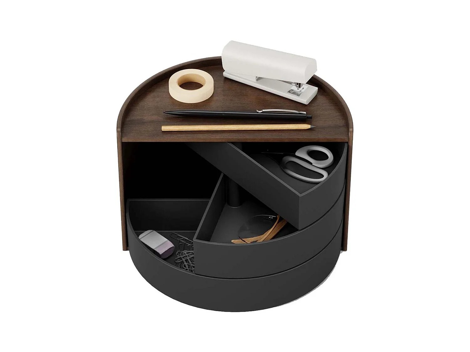 Boite à bijoux en bois ronde Moona