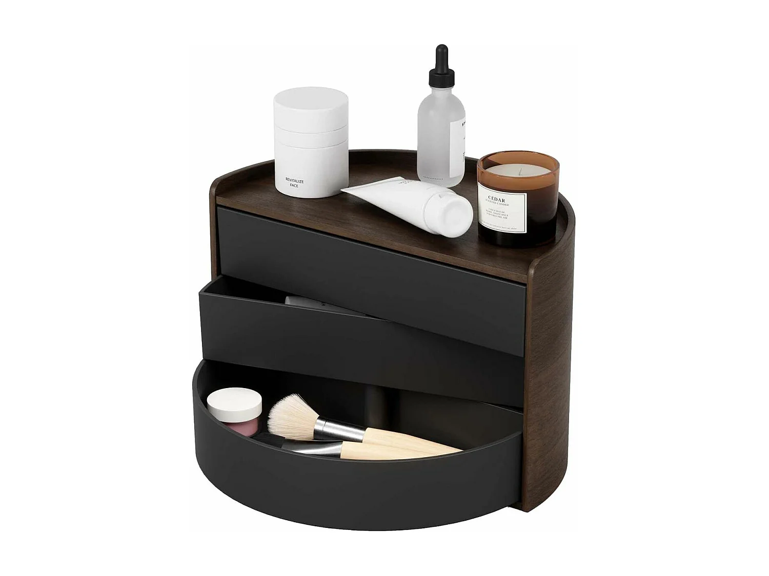 Boite à bijoux en bois ronde Moona