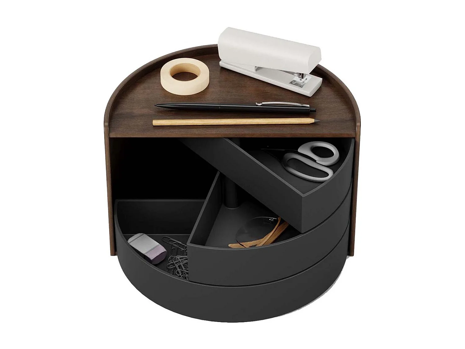 Boite à bijoux en bois ronde Moona