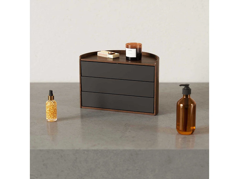 Boite à bijoux en bois ronde Moona