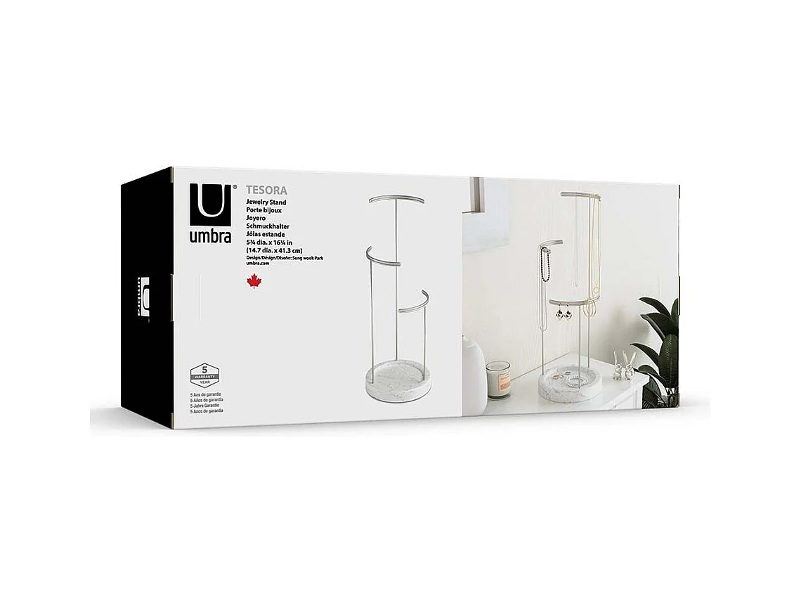 Portagioie in marmo bianco Tesora