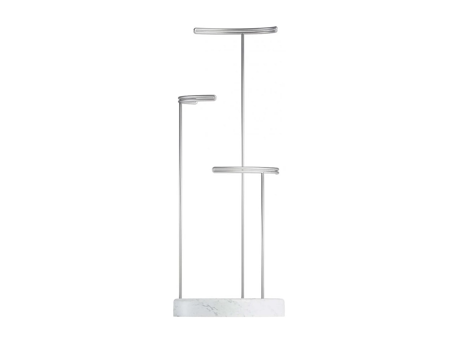 Support à bijoux imitation marbre blanc Tesora