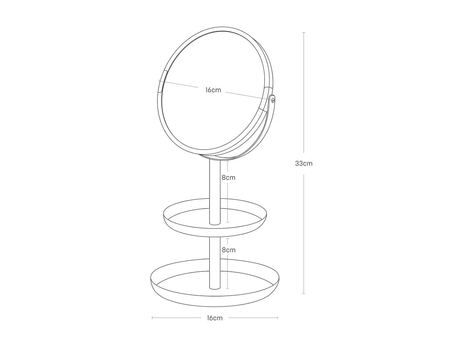 Espejo con joyero integrado Tosca