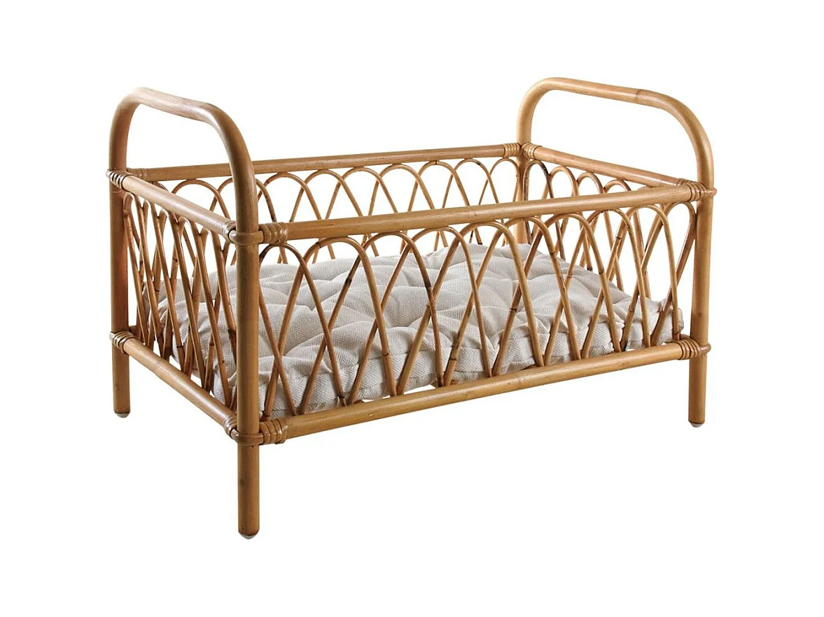 Lit de poupée en rotin Lou