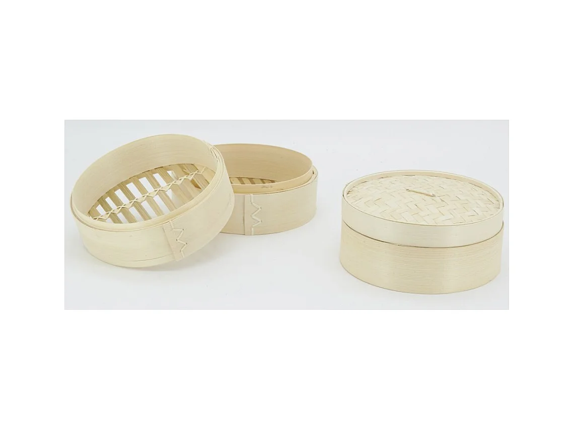 Damfgarer aus Bambus mit 3 Ebenen