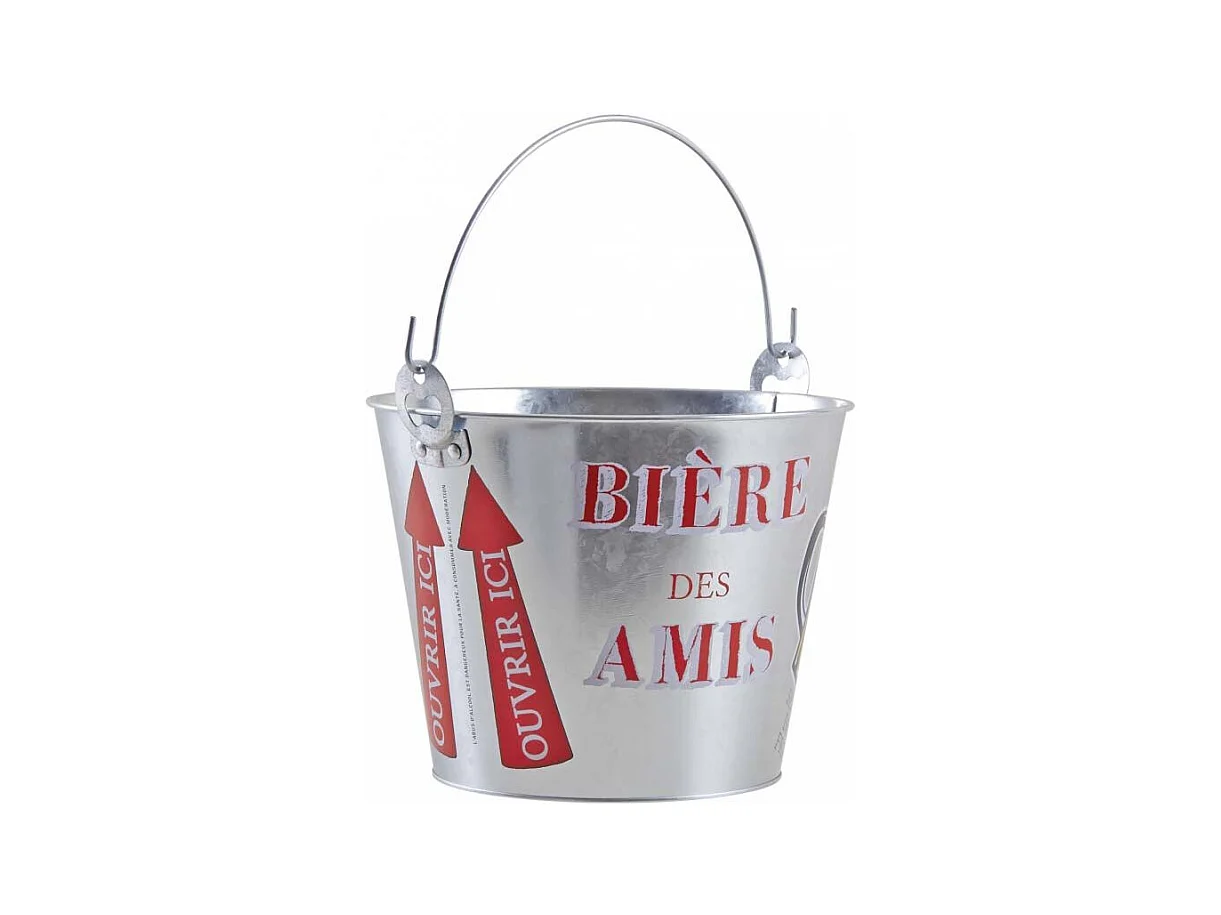 Seau à bière des amis avec décapsuleur