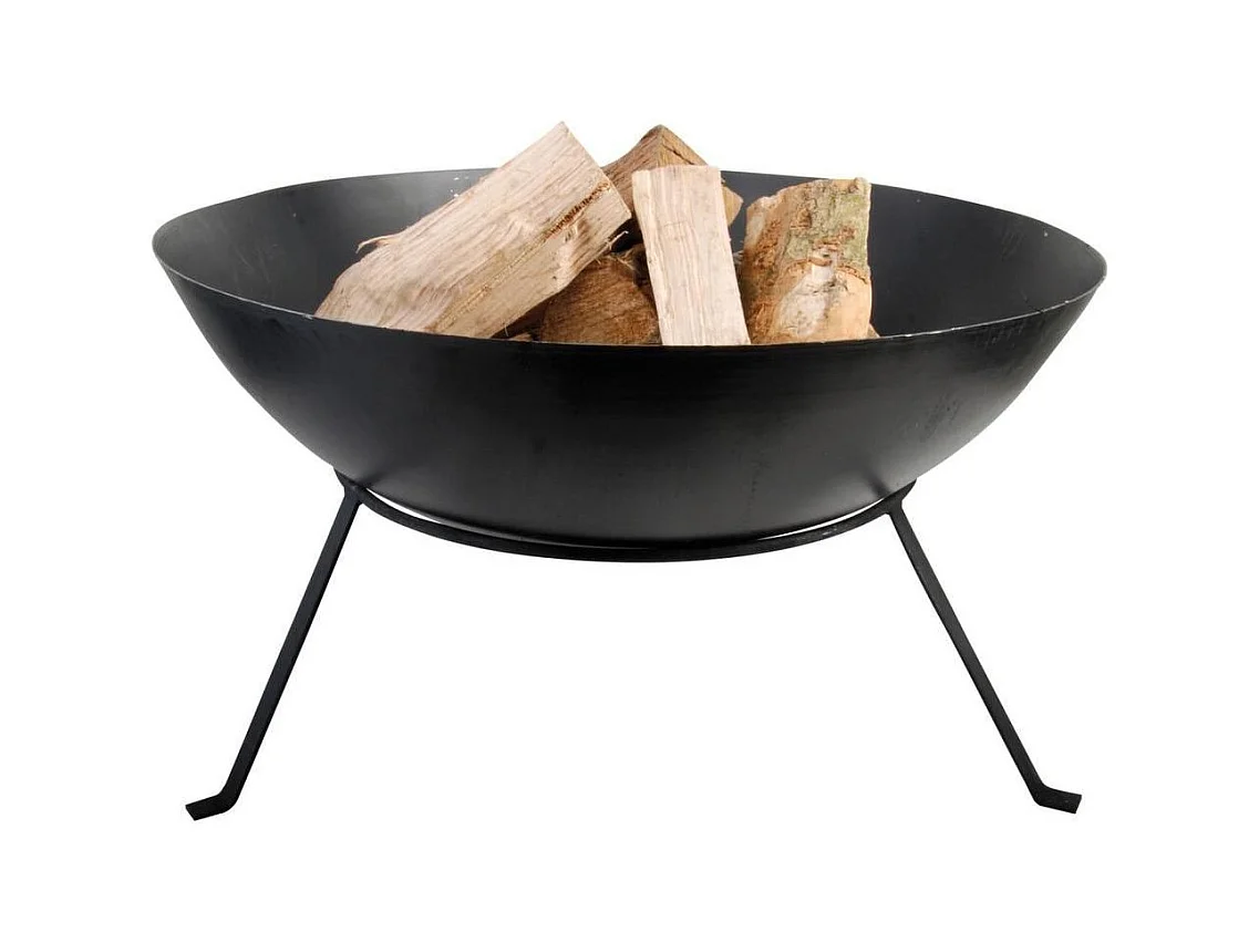 Brasero rund aus Metall auf Standfuß 59 x 28 cm