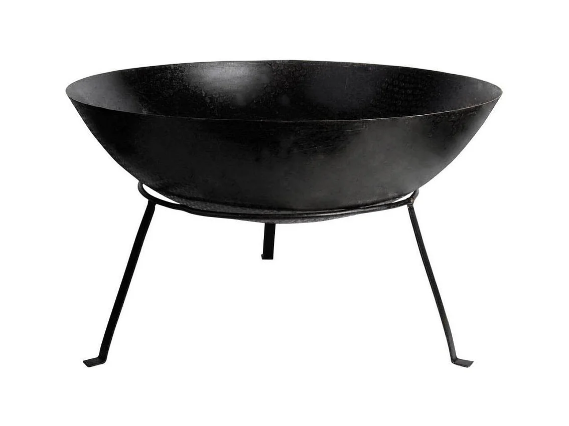 Brasero rond en métal sur pied 59 x 28 cm