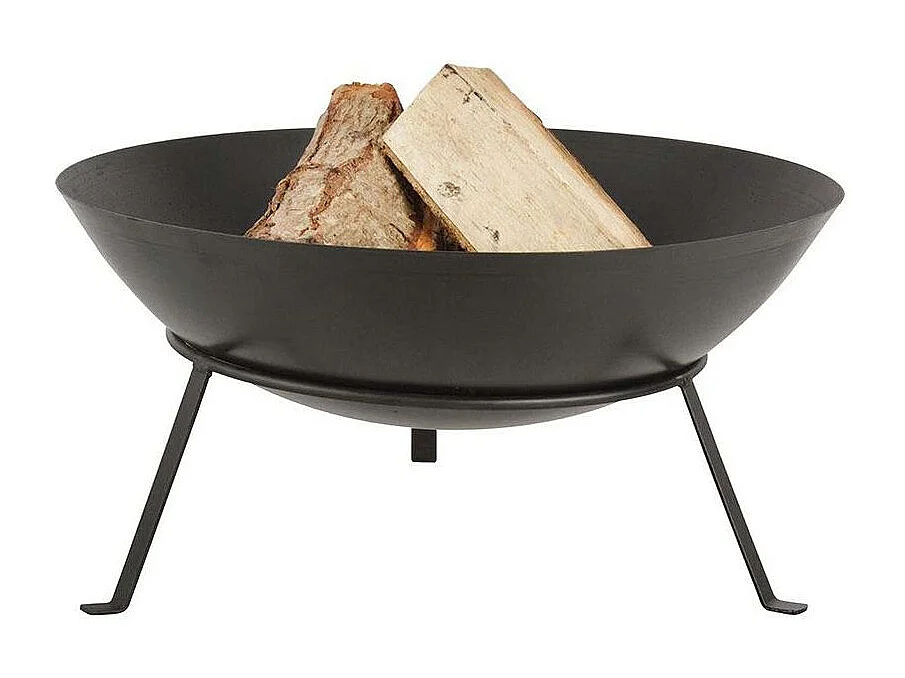 Brasero rond en métal sur pied 49,5 x 24,5 cm