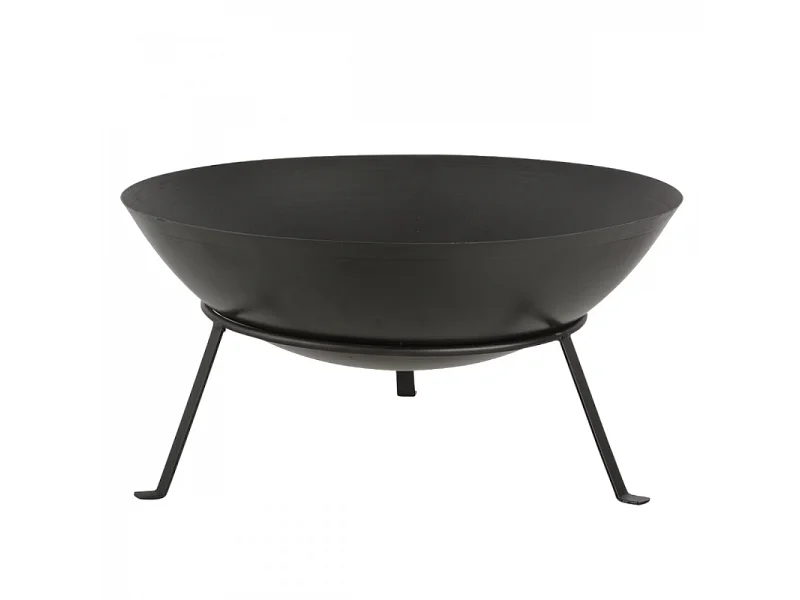 Brasero rond en métal sur pied 49,5 x 24,5 cm