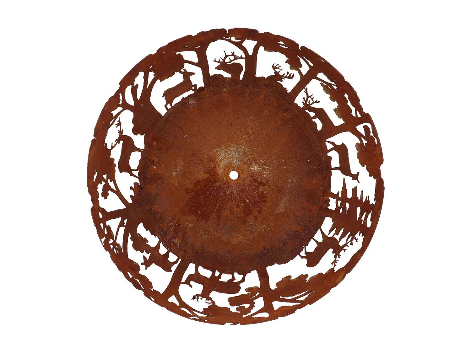 Brasero demi-rond en métal