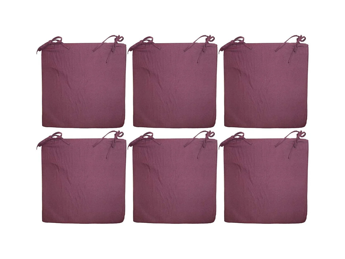 Galette de chaise en coton 40 cm (Lot de 6)