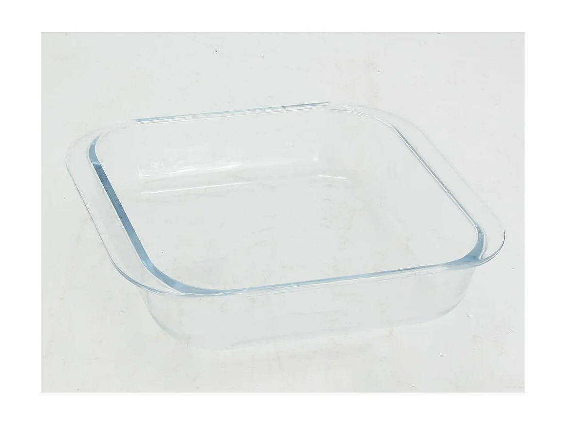 Ensemble plat à gratin et support en rotin Carré