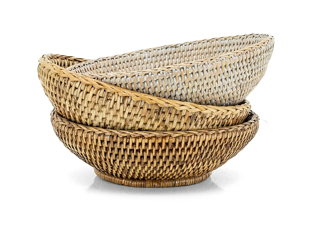 Corbeille ovale à pain en rotin
