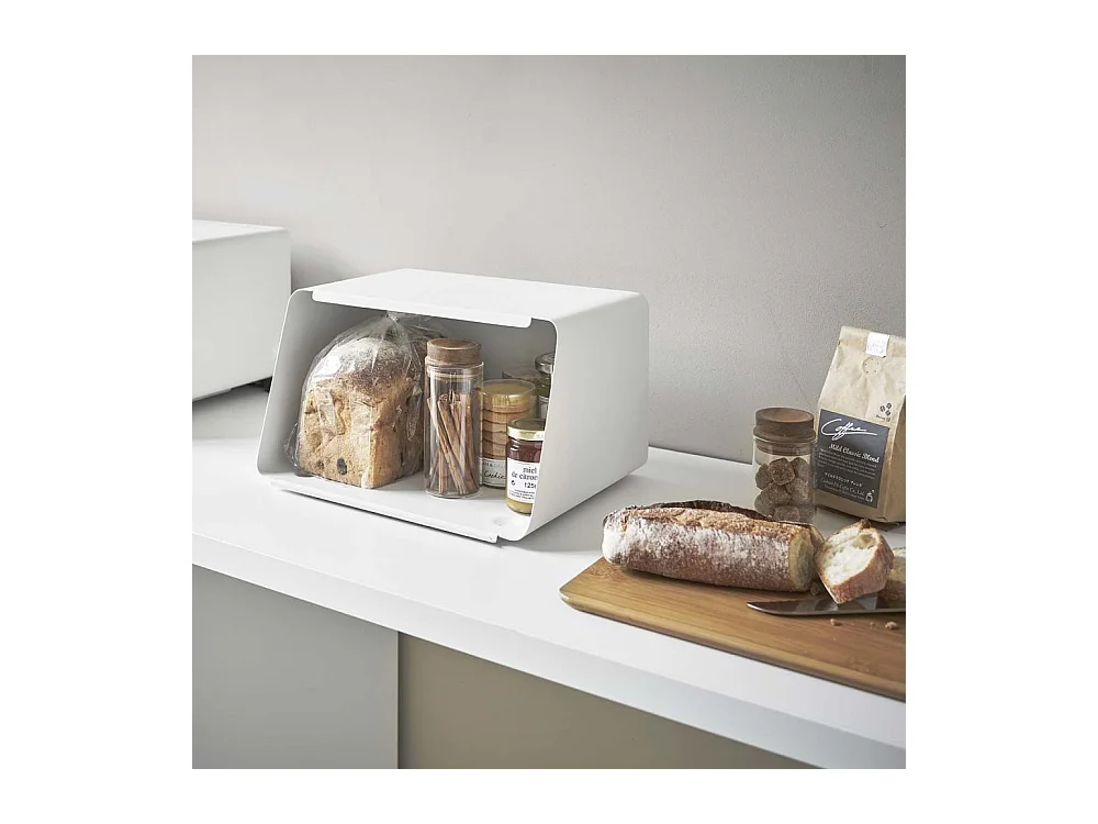 Cassetta per il pane in acciaio e bambù Torre del pane