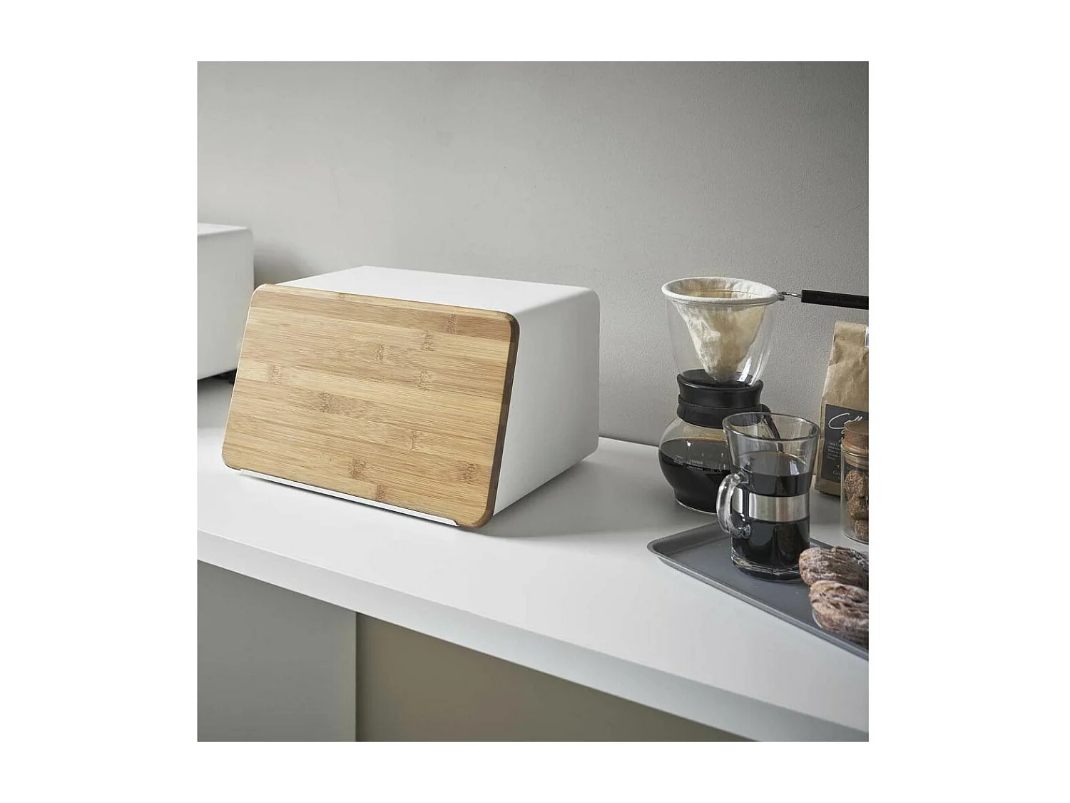 Panera de acero y bambú Pan de torre