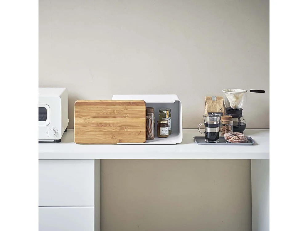 Panera de acero y bambú Pan de torre