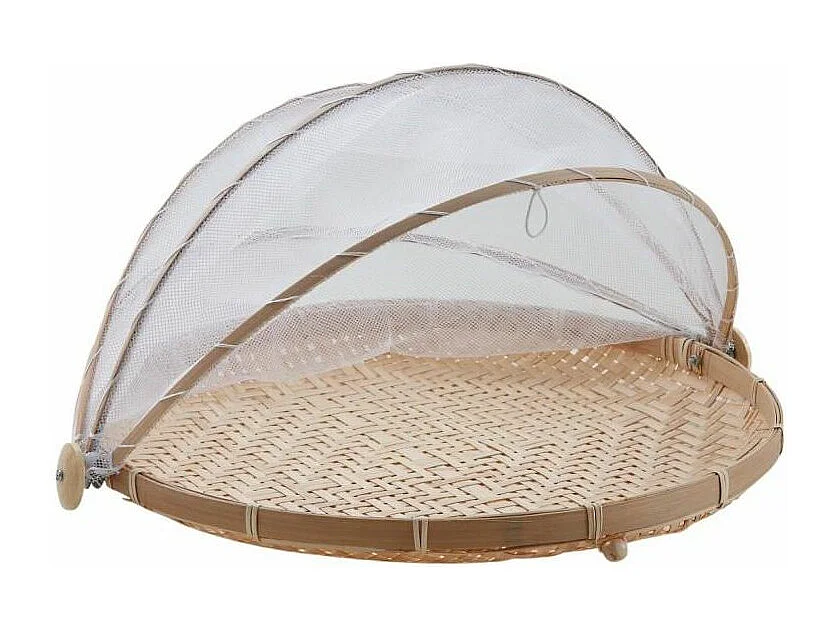 Plateau rond avec cloche filet 40 cm