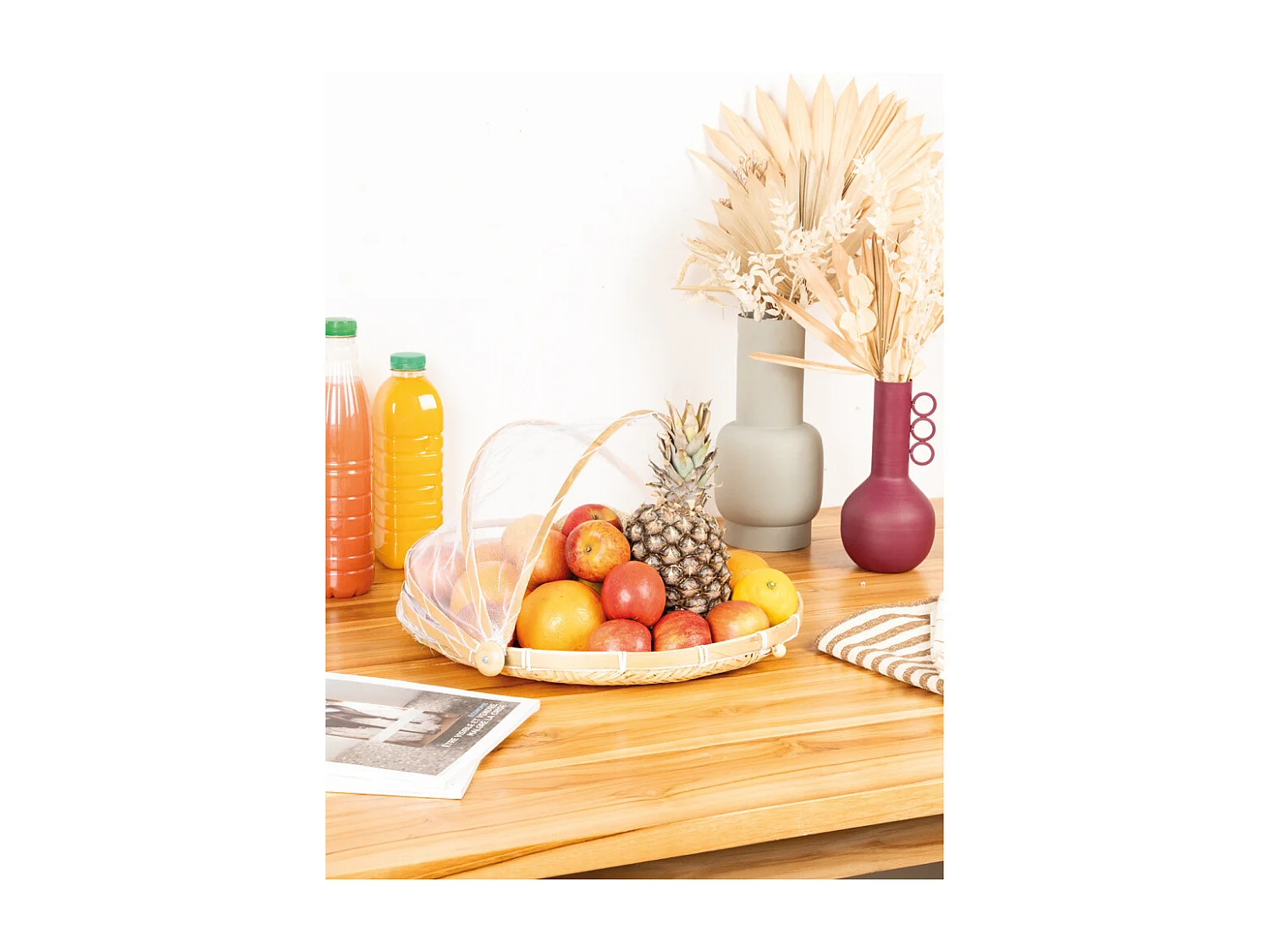 Plateau rond avec cloche filet 40 cm