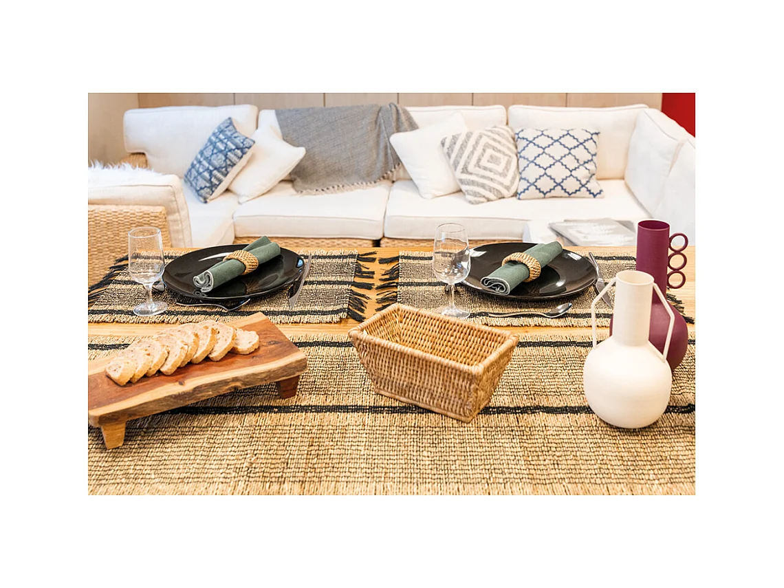 Corbeille rectangulaire en rotin Banneton