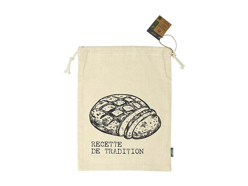 Sac à Pain en Toile "Tranche" 36cm Beige