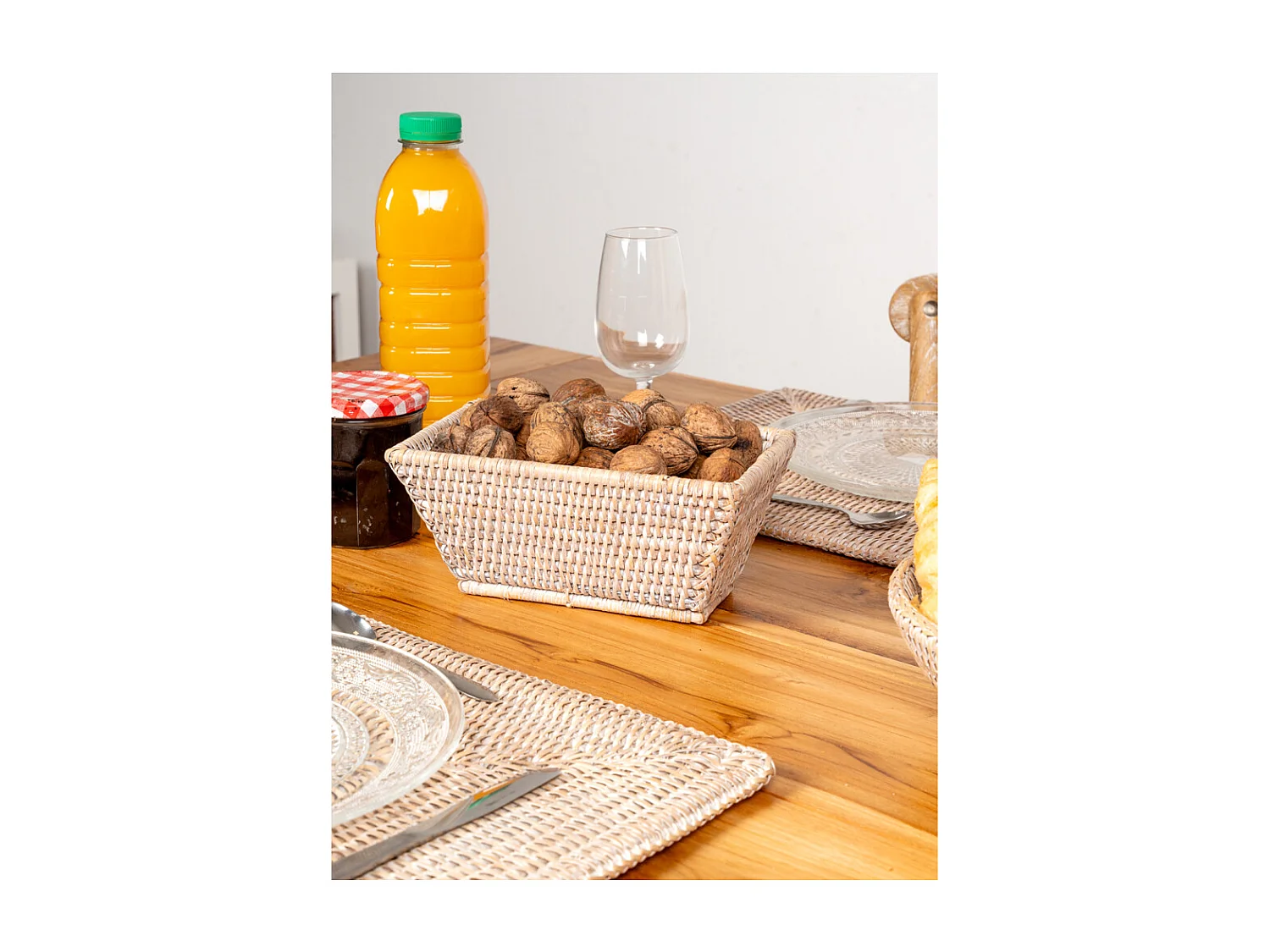 Corbeille rectangulaire en rotin Banneton