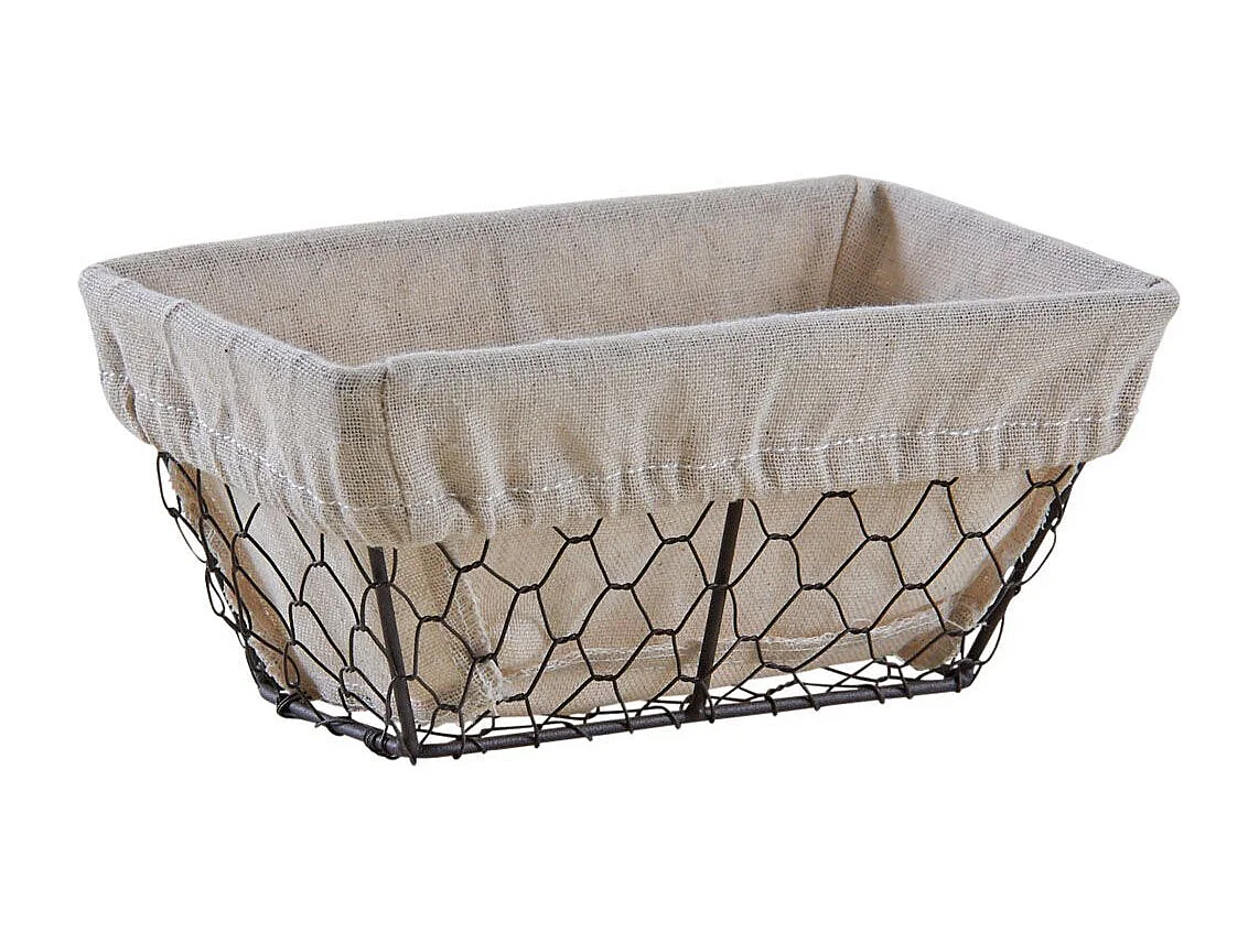 Corbeilles à pain en grillage et jute (Lot de 40)