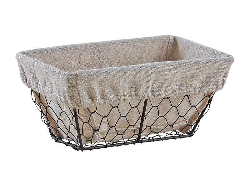 Corbeilles à pain en grillage et jute (Lot de 40)