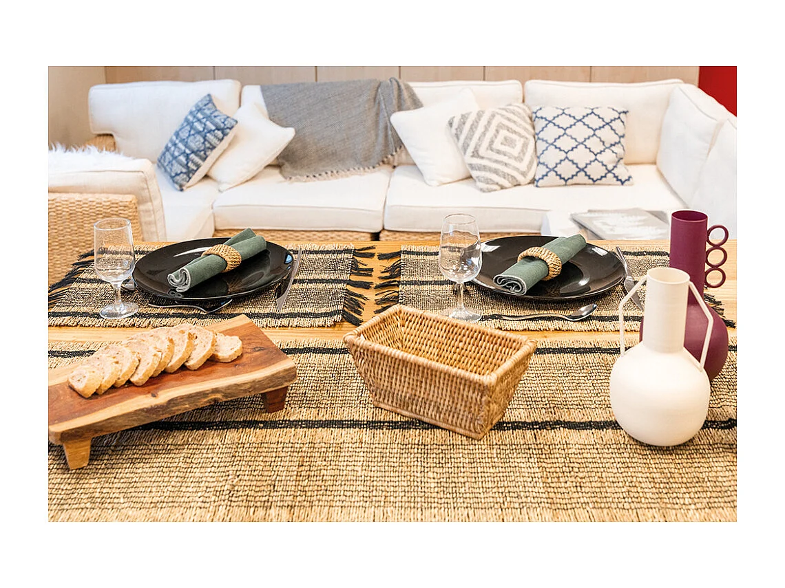 Corbeille rectangulaire en rotin Banneton