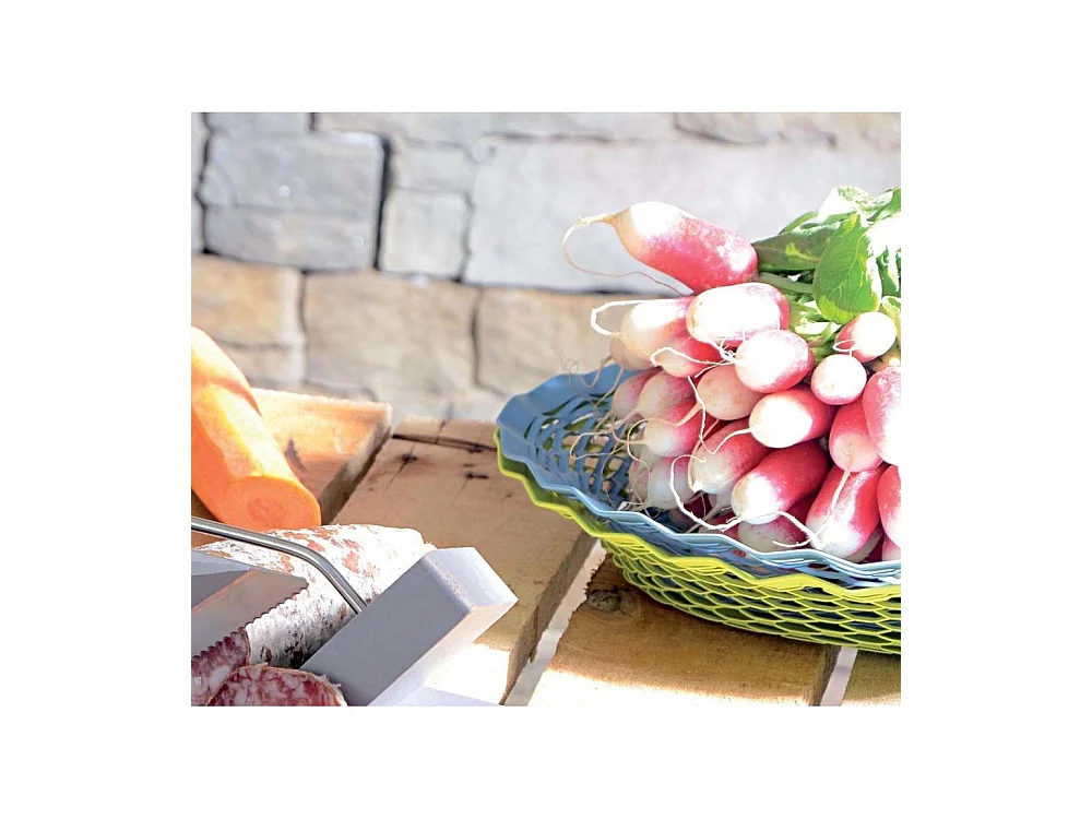 Panera ovalada para ciruelas en acero inoxidable