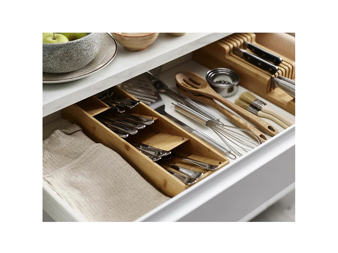 Cubiertos compactos de bambú DrawerStore