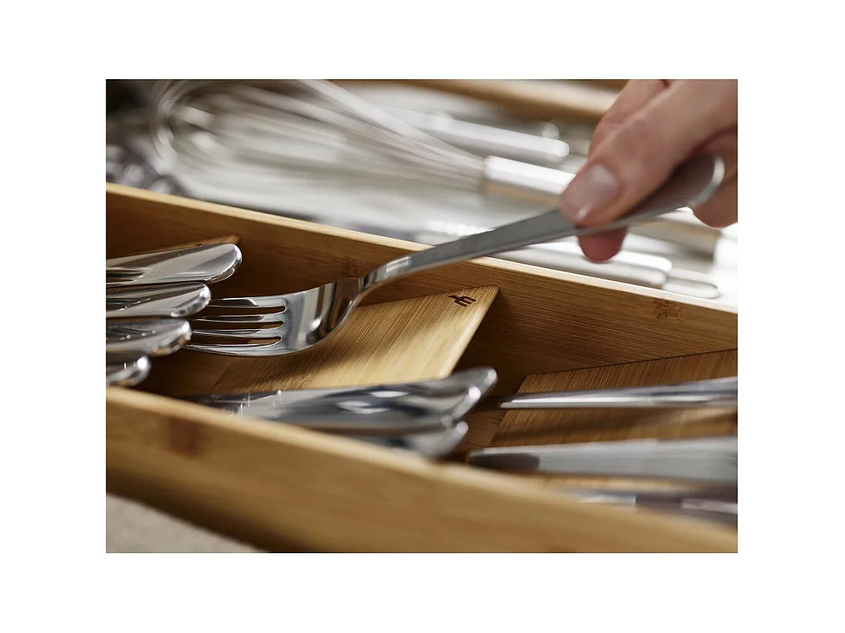 Cubiertos compactos de bambú DrawerStore