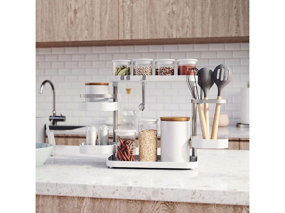 Küchenablage mit höhenverstellbaren Fächern "Holster"