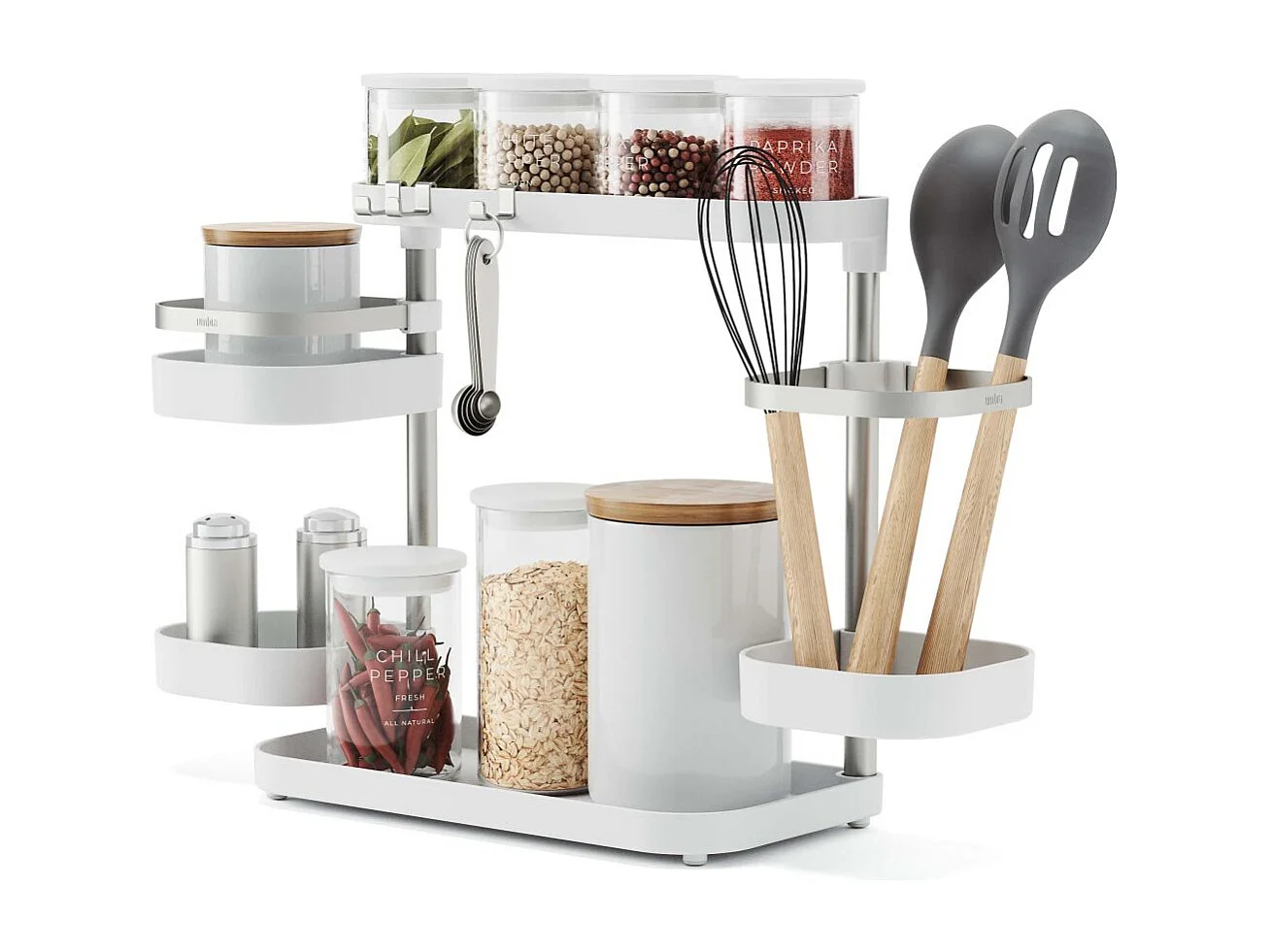 Küchenablage mit höhenverstellbaren Fächern "Holster"