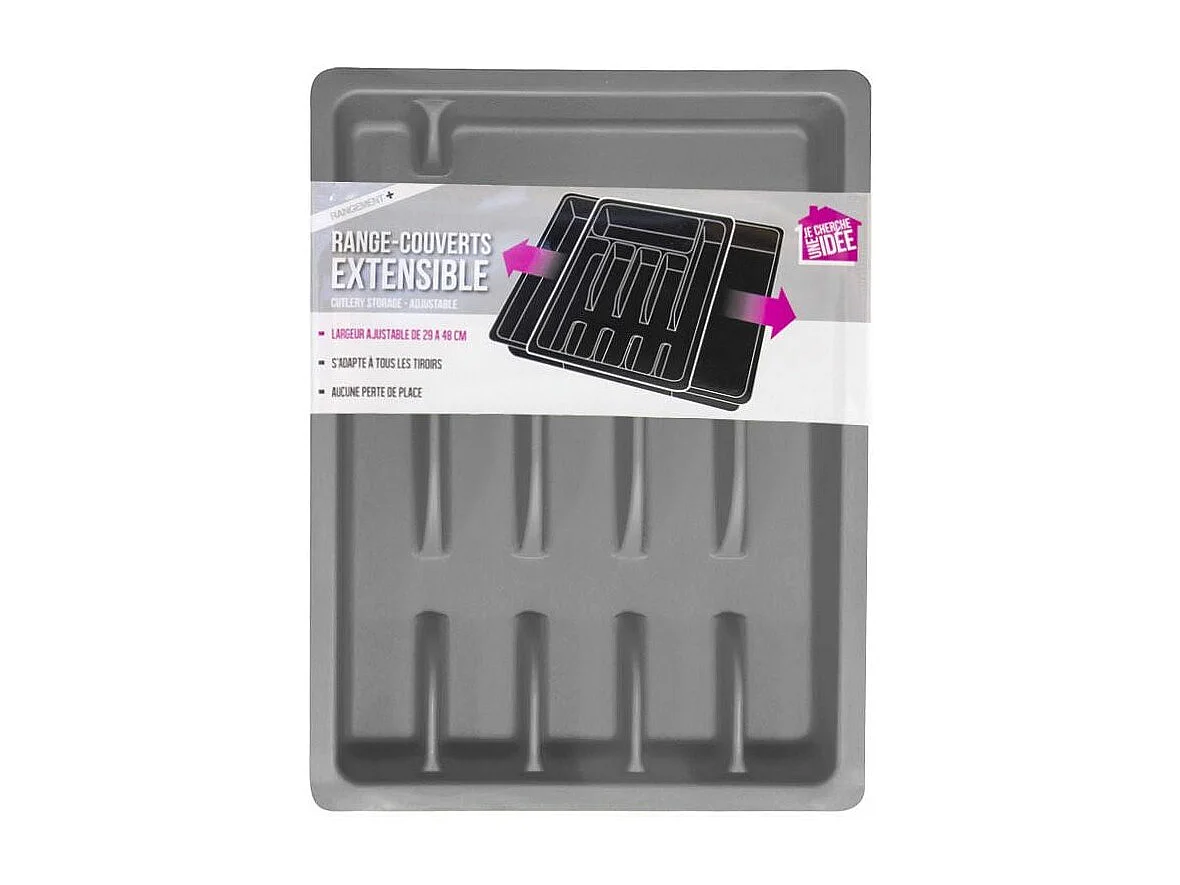 Range couverts ajustable en plastique