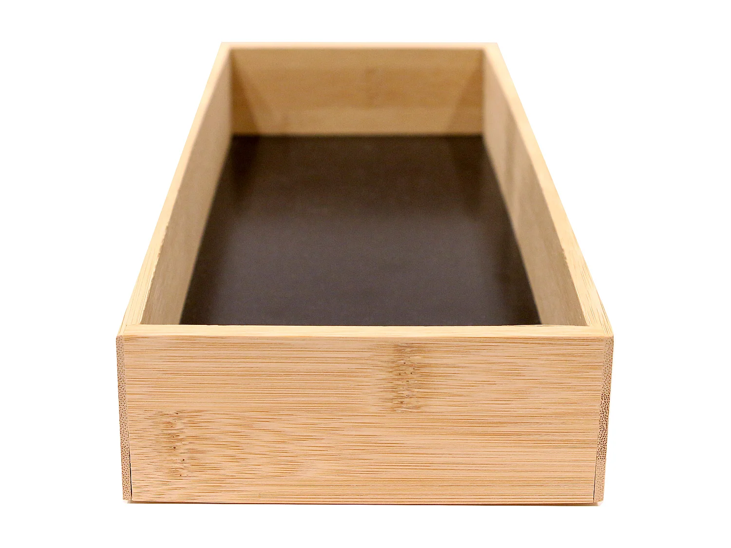 Rangement Tiroir Bois 38x15x7cm Beige, Noir