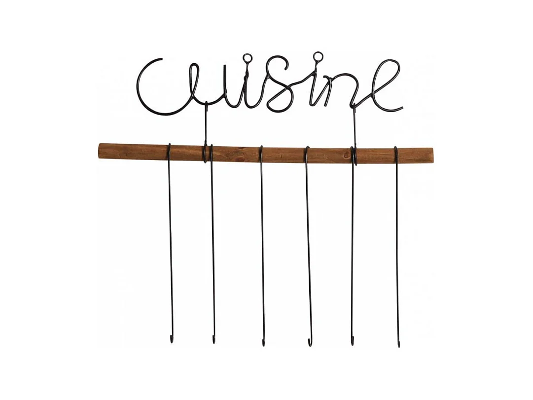 Kochlöffel- und Topfdeckelständer mit 6 Haken