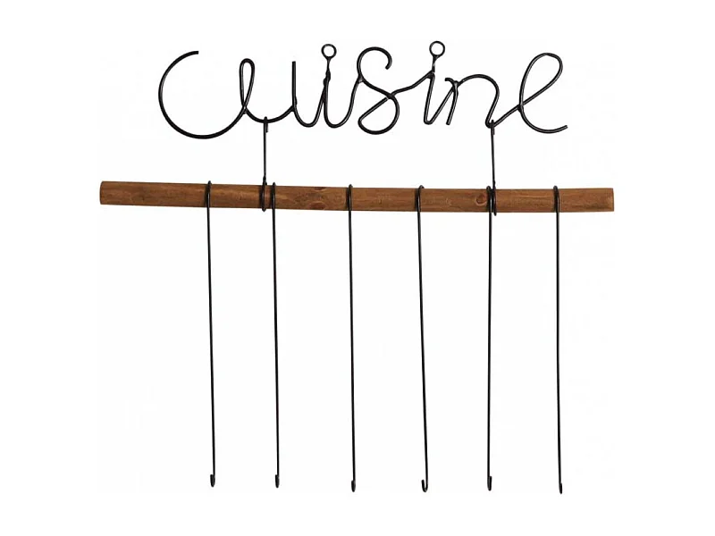 Kochlöffel- und Topfdeckelständer mit 6 Haken