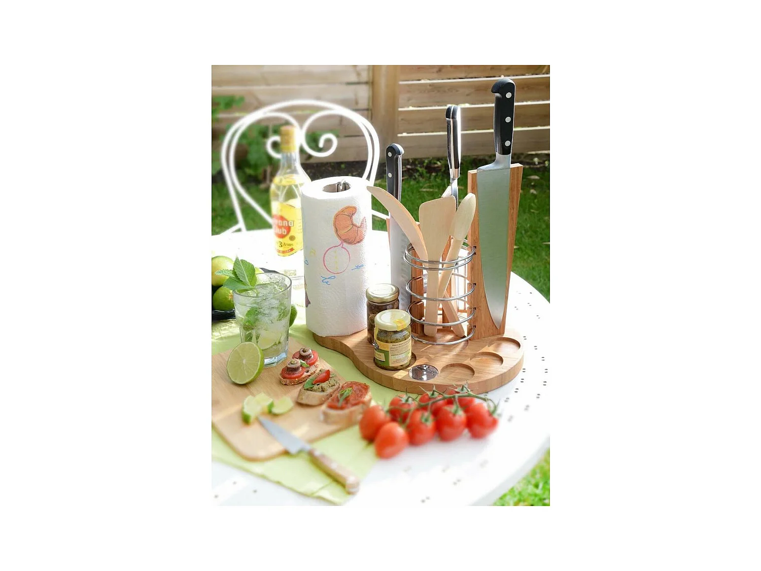 Support à ustensiles en bambou Toussoulamain