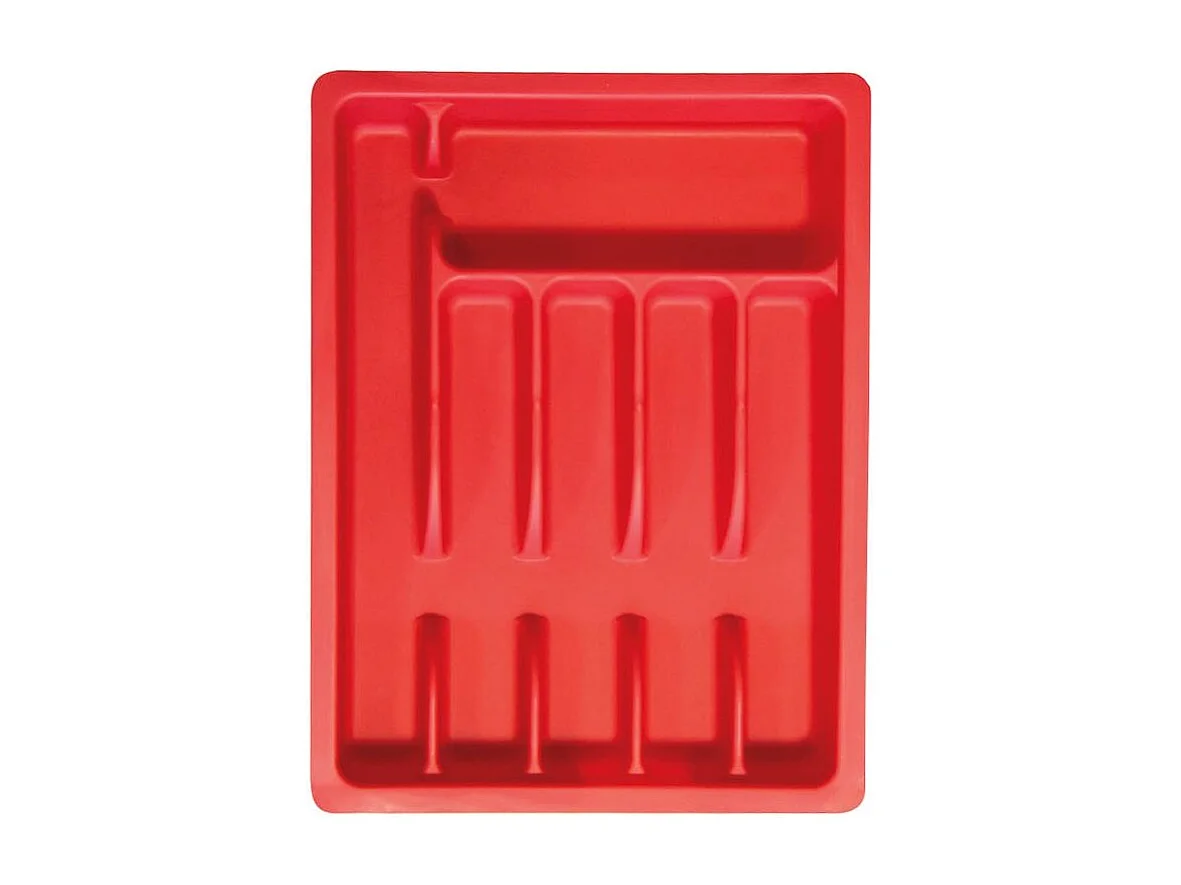 Range couverts ajustable en plastique Rouge