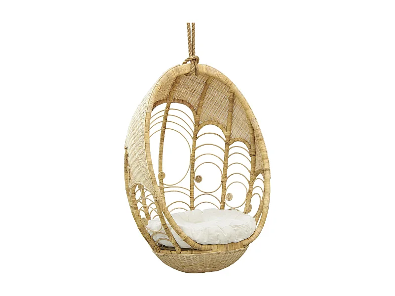 Balancelle ovale en moelle de rotin