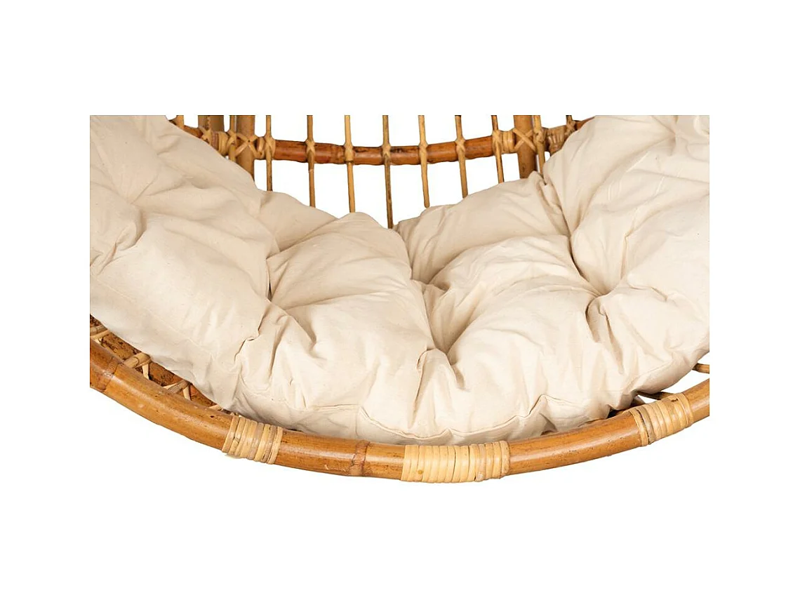 Balancelle en rotin à suspendre avec coussin