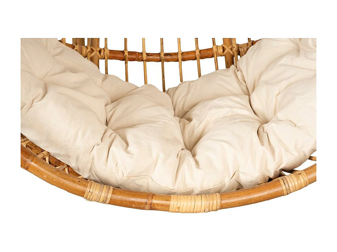 Balancelle en rotin à suspendre avec coussin