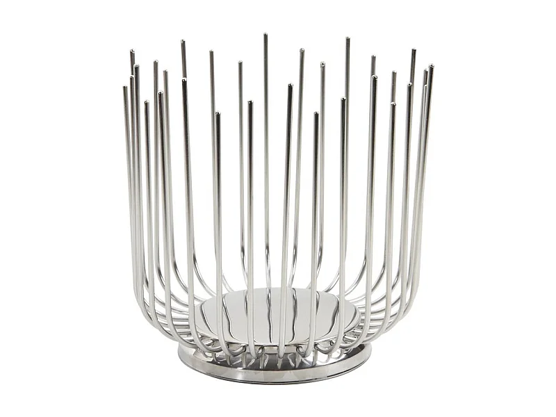 Coupe à fruits ronde en métal Haute argentée