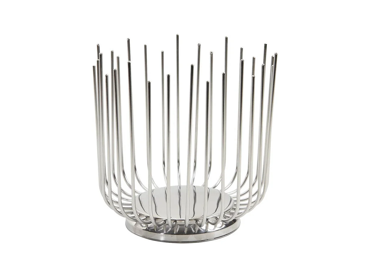 Coupe à fruits ronde en métal Haute argentée